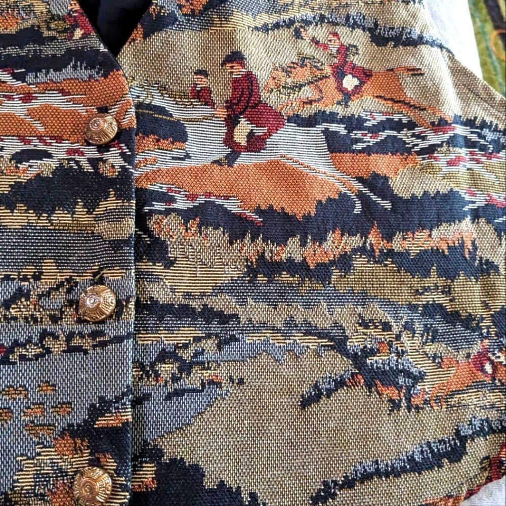 Backroad Blues Vintageequestriantapestryvest - image 2